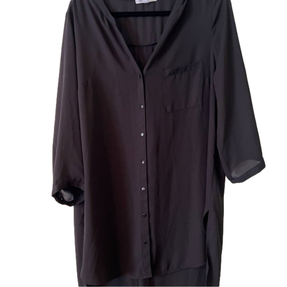 Dr2 Brand Size Large Womens Long Sleeve Tops V Neck Tunic